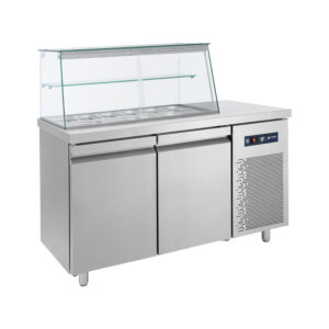 Saladetă 155x70x130 cu expunere pentru GN1/4 și uși mari