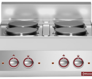 Plită electrică cu 4 plite rotunde - de banc - SILVER 650