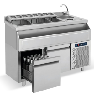 Barstation frigorific cu 2 sertare