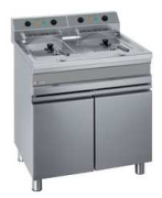 Friteuză electrică 2x 14 litri pe suport - 2 cuve