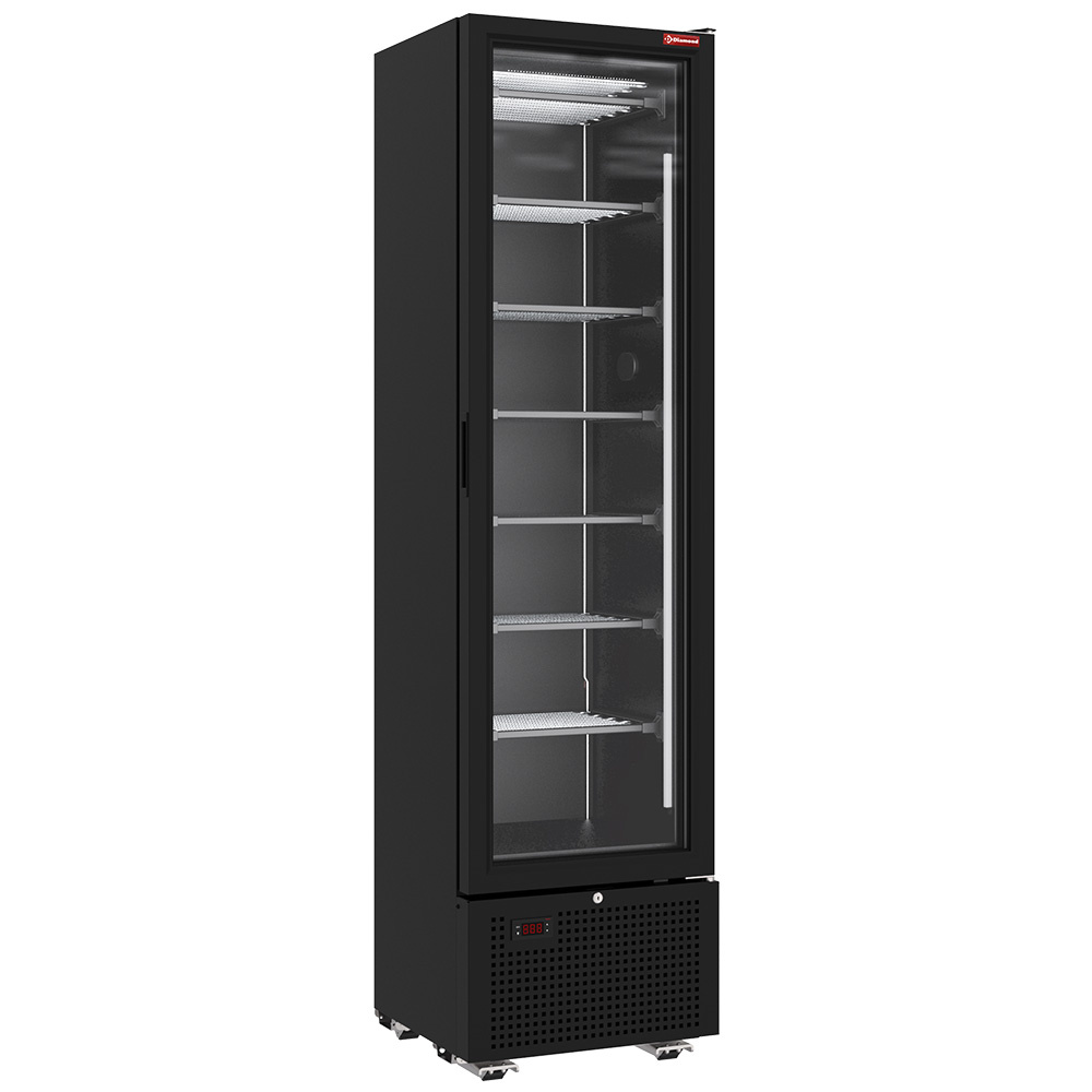 Vitrină frigorifică negativă 221 litri - NEGRU