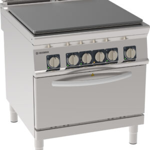 Aragaz electric cu suprafață solidă pe cuptor electric cu convecție GN1/1 cu 1 grilaj