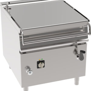 Tigaie basculantă electrică, de sine stătătoare, 80L, cu cuvă din oțel inoxidabil AISI 304, pe cabinet închis