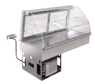 Vitrină frigorifică ventilată pe blat refrigerat - 3 rafturi (Închisă)