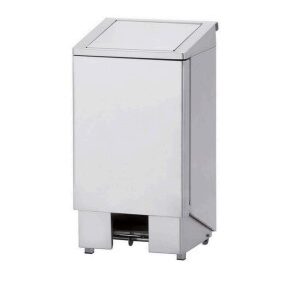 Coș din oțel inoxidabil cu pedală, capac cu actuator, 120 litri