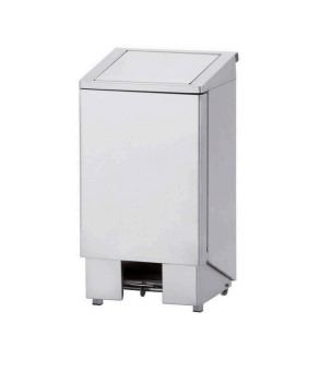 Coș din oțel inoxidabil cu pedală, capac cu actuator, 120 litri