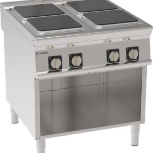 Aragaz electric independentă cu 4 plite pătrate hermetice (30x30cm) pe suport deschis