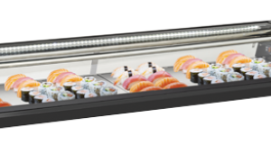 Vitrină orizontală pentru servire asistată (sushi)