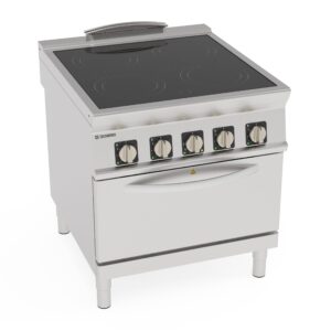Aragaz electric vitroceramică pe cuptor electric cu convecție GN1/1