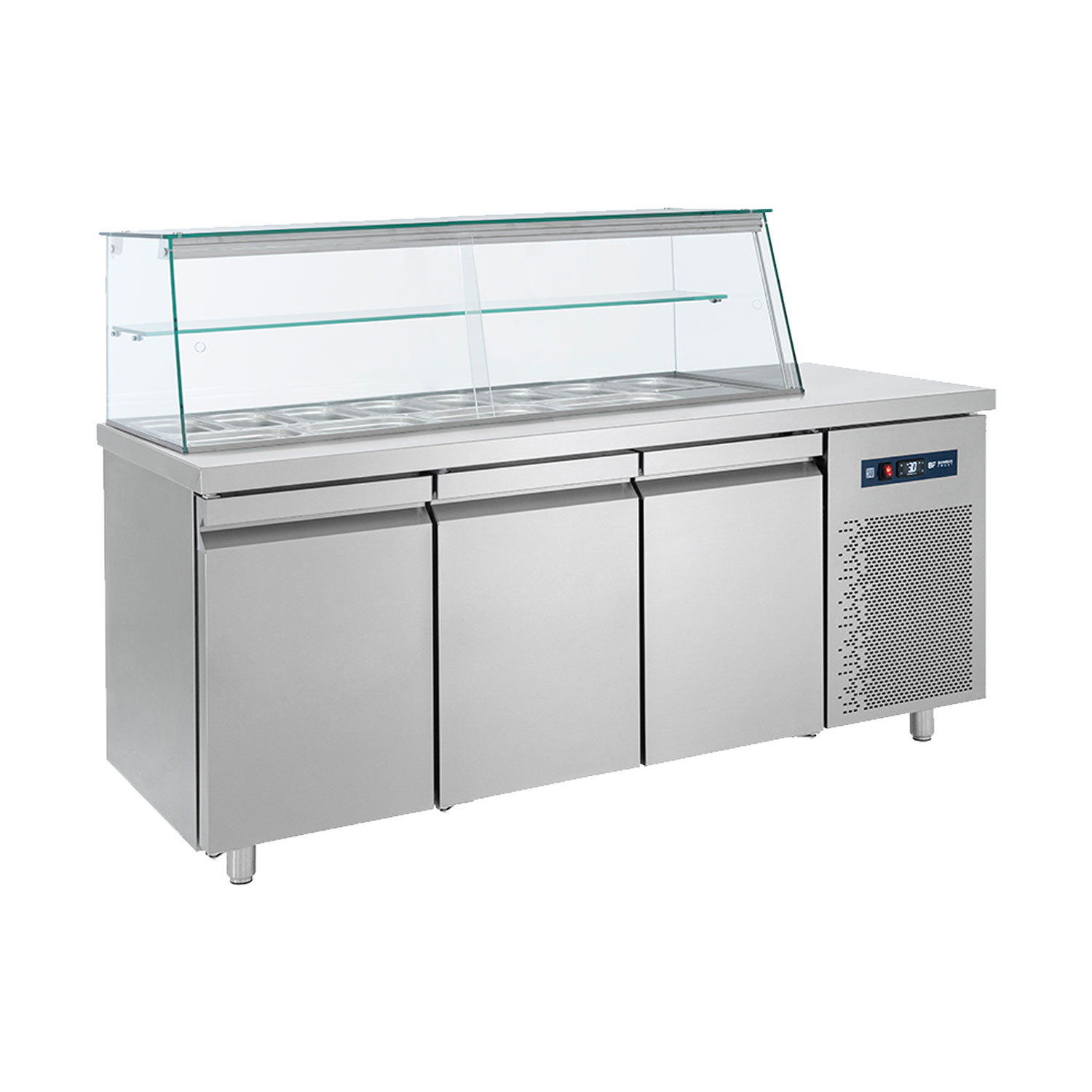 Saladetă 185x70x130 cu expunere pentru GN1/4