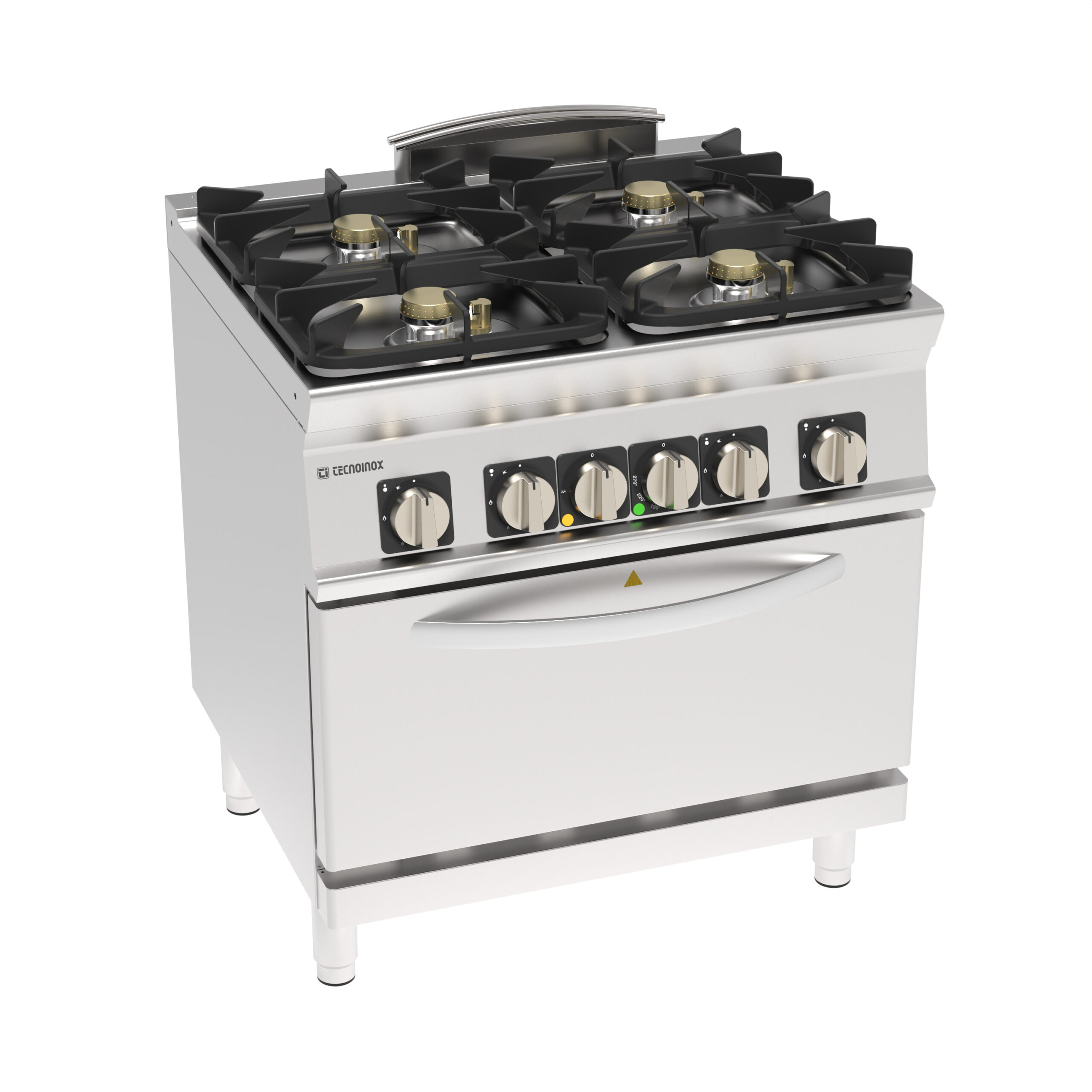 Plită de gătit pe gaz Super cu 4 arzătoare hermetice pe cuptor electric static GN2/1