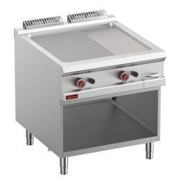 Fry Top pe gaz mixt (2/3 neted, 1/3 striat) – SILVER 900