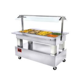 Salad Bar cald Bain-Marie 4xGN1/1 - Alb
