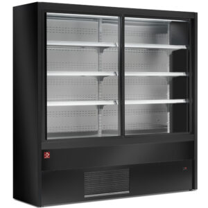 Unitate frigorifică de perete ventilată cu uși glisante din sticlă - NEGRU - LINIA PADOVA