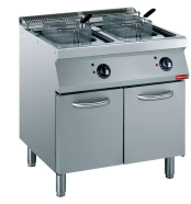 Friteuză electrică, cuve în 'Y' 2x 15 litri, elemente externe pe dulap