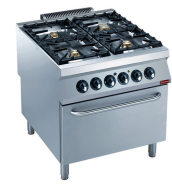 Aragaz cu 4 arzătoare, cuptor electric GN 2/1-