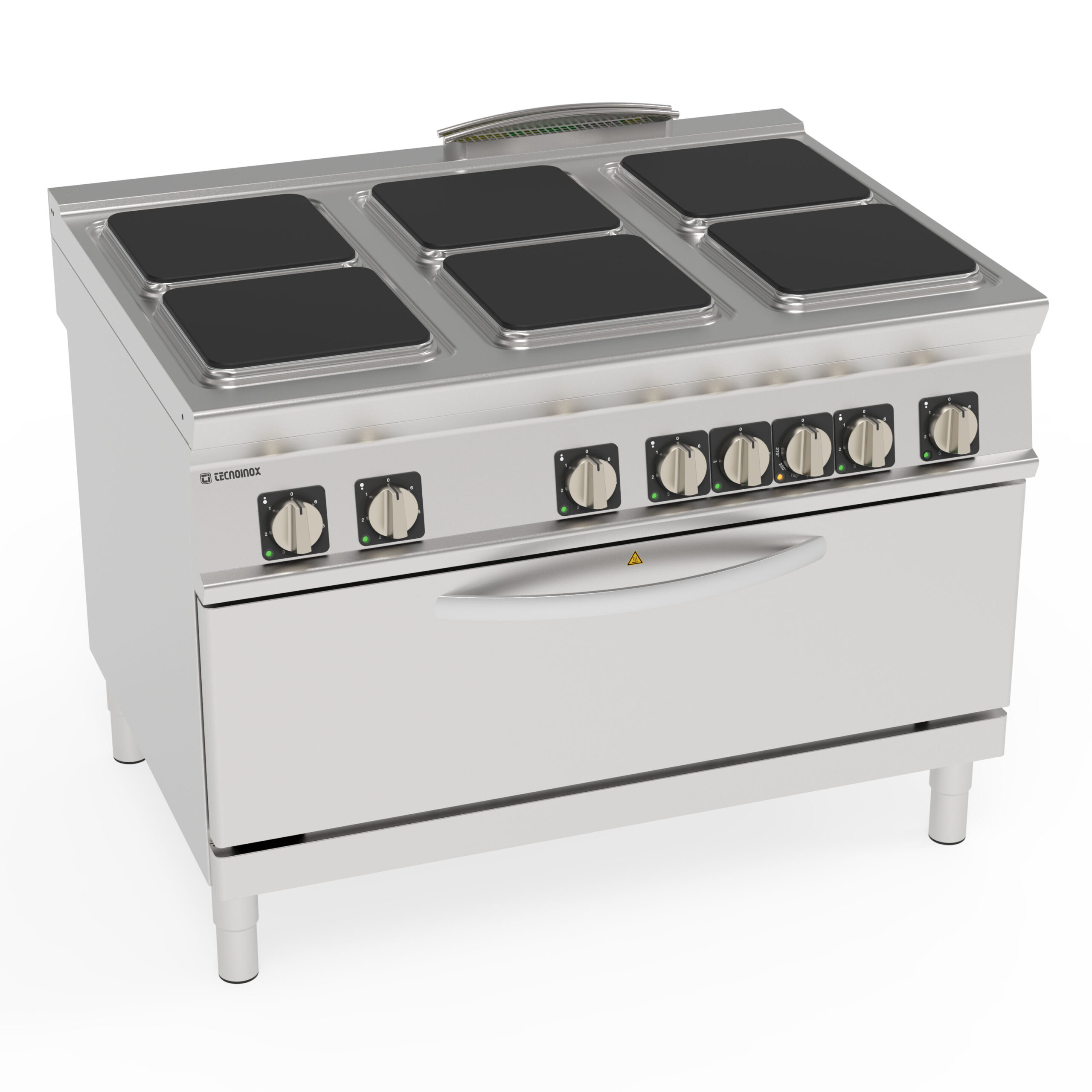 Aragaz electric cu 6 plite pătrate pe cuptor electric de dimensiuni mari
