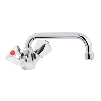 Robinet monoforo montat pe blat cu mânere stea și pipă 'D' - 190mm