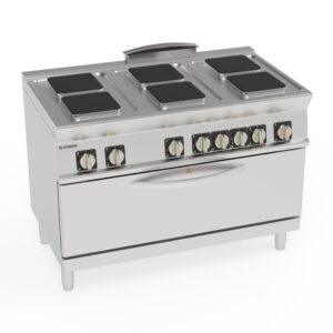 Aragaz electric cu 6 plite pătrate ermetice pe cuptor electric static de dimensiuni mari