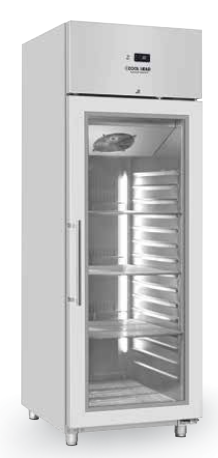 Dulap congelare vertical GN2/1 cu ușă din sticlă