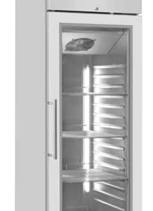 Dulap frigorific vertical GN2/1 cu ușă din sticlă