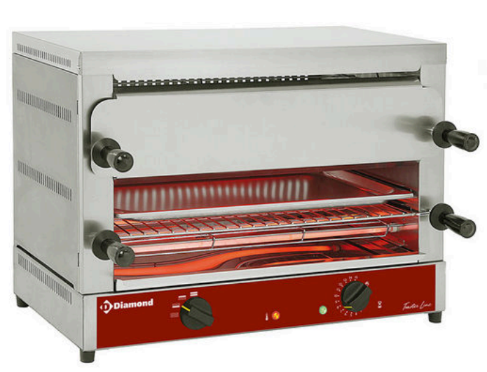 Prăjitor de pâine-salamandră electric GN 1/1 2 niveluri - SILVER