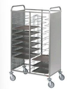 Cărucior universal pentru tăvi/farfurii 2x 12 niveluri
