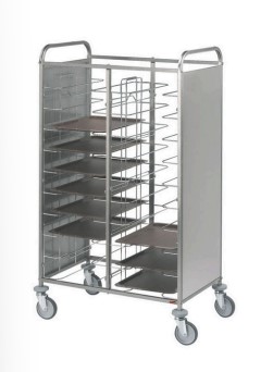Cărucior universal pentru tăvi/farfurii 2x 12 niveluri