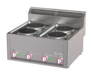 Mașină de gătit electrică – 4 Plite (660 mm)
