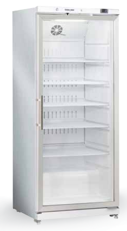 Cabinet frigorific vertical cu ușă din sticlă Inox