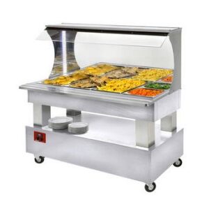 Bufet de Perete Cald Bain-Marie 4xGN 1/1 - Alb