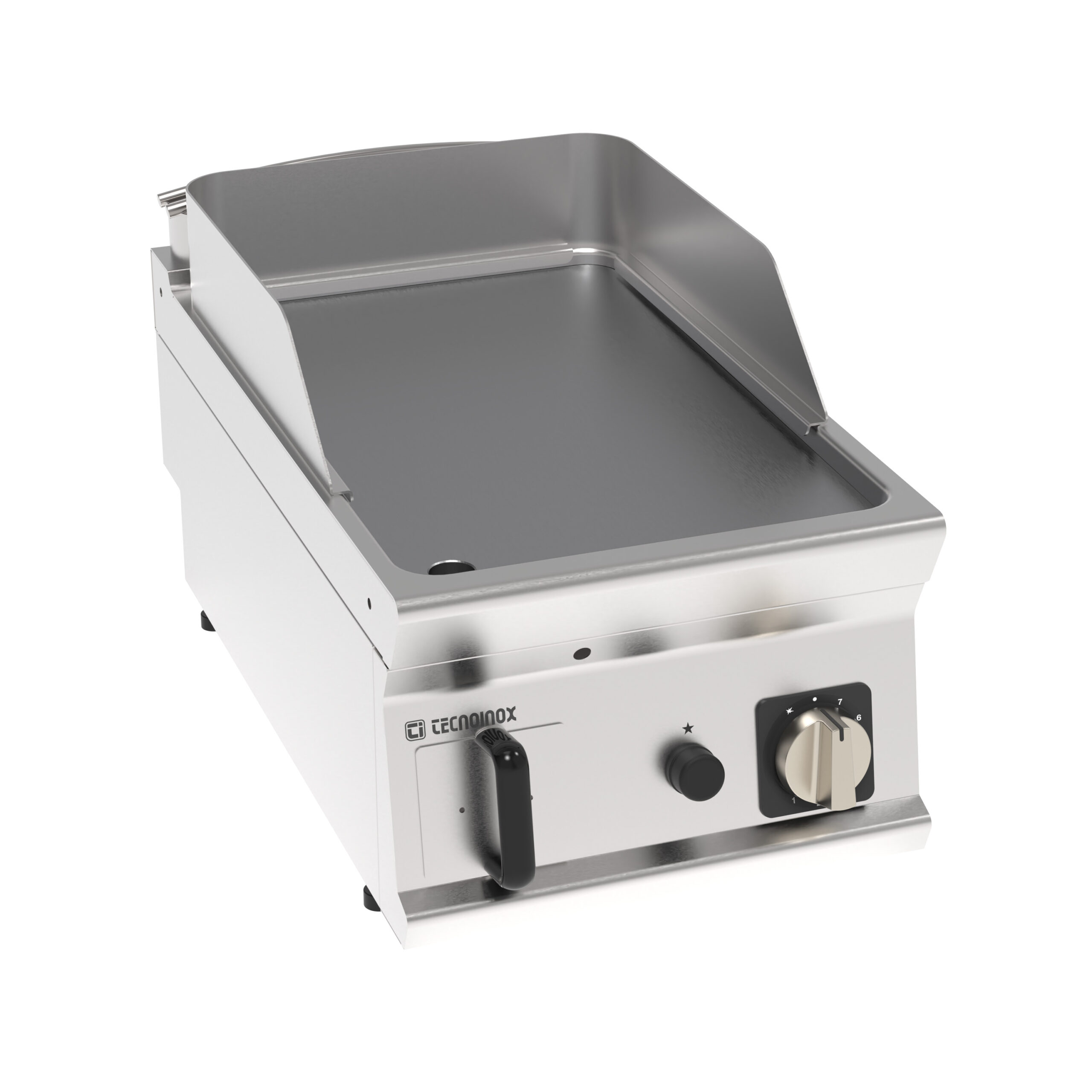 Grill pe gaz cu placă cromată, netedă (varianta de masă)