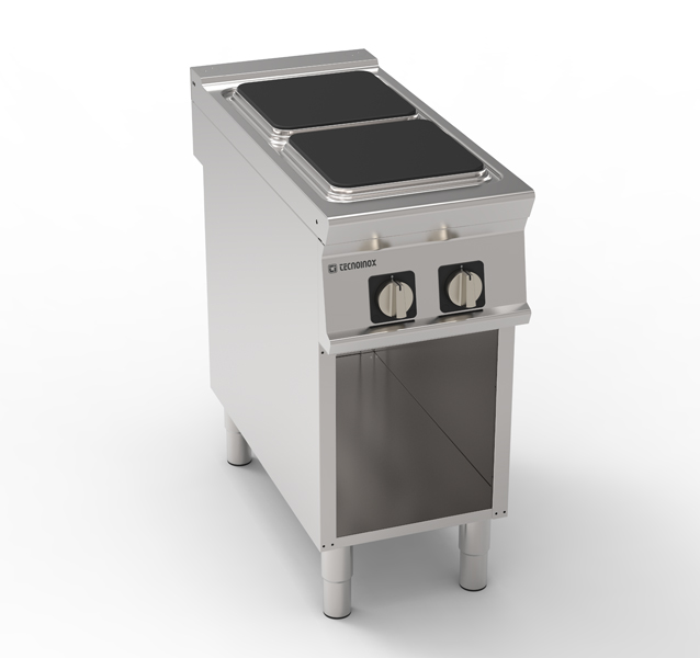 Aragaz electric de sine stătătoare cu 1 placă ermetică pătrată (30x30 cm) pe cabinet deschis