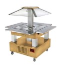 Bufet Insulă Salad Bar Refrigerat 4xGN 1/1 cu Piston Motorizat - Altă Culoare