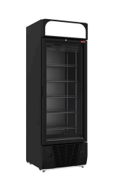 Vitrină frigorifică negativă 496 litri - 6 niveluri fixe cu casetă luminoasă - NEGRU