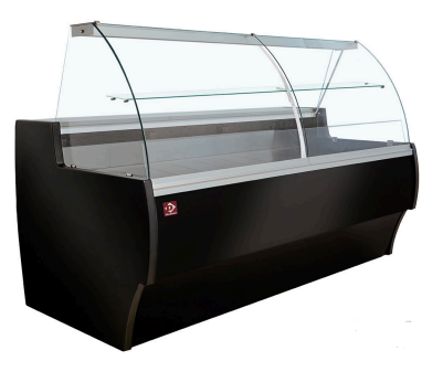 Vitrine frigorifice ventilate cu geam curb și depozitare