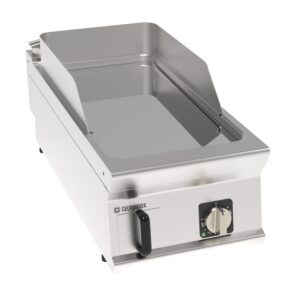 Grătar electric cu placă netedă cromată