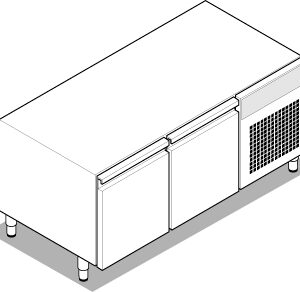 Bază refrigerată (GN1/1) - 2 uși cu gaz R290, TECNO74