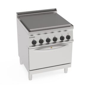 Aragaz electric cu plită solidă pe cuptor electric cu convecție GN1/1 și 1 grilaj