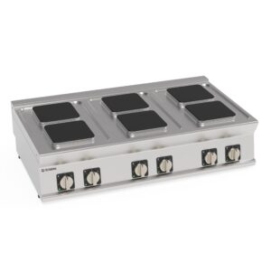Plită electrică cu 6 plăci pătrate ermetice (varianta de banc)