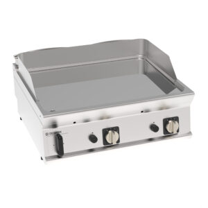 Grill pe gaz cu placă cromată, netedă (varianta de masă)