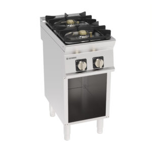 Plită de gătit pe gaz Super de sine stătătoare cu 6 arzătoare hermetice pe dulap deschis