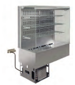 Vitrină frigorifică de perete pe cuvă refrigerată - H1125 (5 GN 1/1)