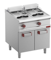 Friteuză electrică 2 cuve 13 litri pe dulap - SILVER 700