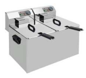 Friteuză electrică de banc – 2x 6.5 litri