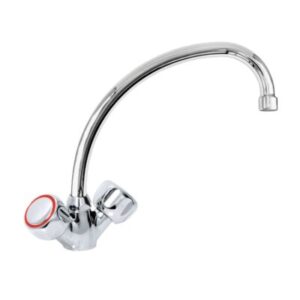 Robinet monoforo cu pipă 'U' și mânere rotunde