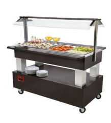 Salad Bar frigorific 4xGN1/1 - Wenge