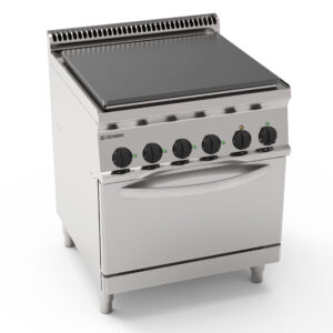Aragaz electric cu plită solidă pe cuptor electric static GN2/1 cu 1 grilaj