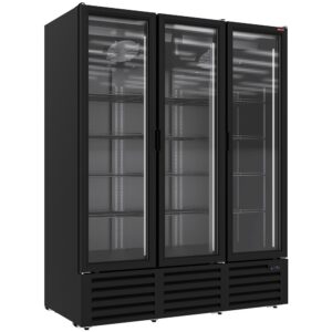 Vitrină frigorifică pozitivă 1455 litri, 3 uși batante - BLACK
