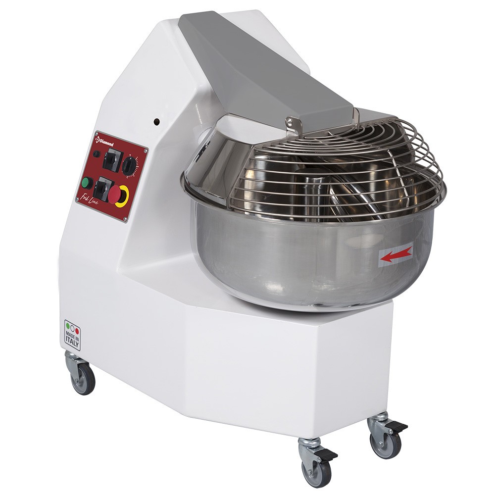 Malaxor cu furcă, 35 kg, 2 viteze - Temporizator, pe roți